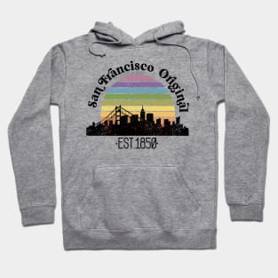 San Francisco Original California Retro Rainbow Hoodie